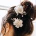 AW BRIDAL Gold Flower Wedding Hair Clips Set - Bride Hair Comb Pins Accessories - Buy Online on GoSupps.com