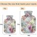 NAANLE Colorful Digital Flower Hot Water Bottle with Cover - 2L for Back Pain Relief & Cold Therapy | International Shipping - Buy Online on GoSupps.com