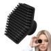 Silicone Face Cleansing Brush | Face Scrubber Exfoliator with Handle | Rubber Face Scrubber | Face Wash Brush | Facial Cleansing Brush | Handheld Face Exfoliator Brush for Women Black