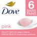 Dove Beauty Bar Gentle Skin Cleanser Moisturizing for Gentle Soft Skin Care Pink More Moisturizing Than Bar Soap 106 g 6 count pink/rose - Buy Online on GoSupps.com