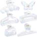 Juexica 6 Pieces Clear Hair Claw Clips Plastic Flower Claw Clips for Hair Cute Large Claw Clips Strong Holding Teeth Interlocking Women Large Jaw Clips Hair Accessories for Thick Fine Thin Hair