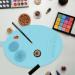 Perfeclan Brush Cleaning Mat Silicone Makeup Brush Cleaning Mat Palette Cosmetic Brushes Scrubber Mat for Travel blue - Buy Online on GoSupps.com