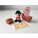 4x Edible Pirate Cake Toppers Set - Handmade Icing Fondant Pirate Ship Bag Map Birthday Baby Showers Cupcake Decor Supplies Comes with an Edible Glue - Buy Online on GoSupps.com