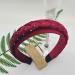 SARTS Braided Velvet Headband - Stylish & Fashionable Chunky Hairband for Women - 4.5CM Wide Winter Velvet Crown - Thick Velvet Head Band for Girls (Burgundy) - Buy Online on GoSupps.com