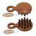 Foytoki Wooden Comb for Curly Hair - Degenerate Ridge Scalp Massager 12x8.3cm - Ideal for Hair and Scalp Health - Buy Online on GoSupps.com