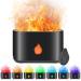 Pipihome aroma diffuser with 7 colors flames effect 200ml ultrasound humidifier aromatherapy oil diffuser 2 in 1 humidifier with remote control for office bedroom yoga spa (black)