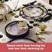 Madee Heavyweight Disposable Dinnerware Set | 150 PCS for 25 Guests | Black & Clear Plates for Party with Appetizer Plates, Silverware & 3D Butterflies - Buy Online on GoSupps.com