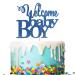Tenhaisi Navy Blue Welcome Baby Boy Cake Topper Baby Shower It's A Boy Party Decoration Cake Topper for Birthday