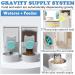 Kathson Rabbit Gravity Auto Feeder Set 35oz - Hanging Automatic Food/Water Dispenser for Small Pets - Ideal for Rabbit, Chinchilla, Guinea Pig, Hedgehog, Ferret, Kitty, Puppy - Blue - Buy Online on GoSupps.com