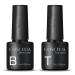 Coscelia Top and Base Coat Set 7ML Professional Semi-Permanent for Soak off Gel Nail Polish Manicure Nail Starter Kit Gel Polish Nail Art for Home and Salon Use