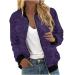oelaio Women's Fashion Long Sleeve Halloween Zipper Print Outing Causal Coat Cardigan Purple Large