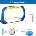 Folding Pop Up Soccer Goals Set 2 Pack - Portable Nets with Carrying Bag for Kids Indoor & Outdoor Games - Yellow & Blue - Buy Online on GoSupps.com