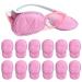 Fools of eye glasses reusable eye flap to cover left right eye children adult lazy eye amblyopia strabismu (pink medium) amblyopia eye flaps treat glasses 12PCs