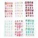 minkissy Adhesive Manicure Favors Supplies False Tips Winter Press Decor Women Fashion Kits Diy Nail with Xmas Nails Short Girls Tabs Snowflake Fingernail Party Full Fake Cover for Decals