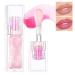Color Changing Lip Oil Pink Shimmer Color Changing Lipstick and Tinted Lip Gloss Moisturizing Clear Plumping Lip Oil Glitter PH Lip Balm for Lip Care and Dry Lips