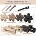 Huiguli Hair Clips Set - 12 Non-Slip Floral Hair Styling Accessories for Women & Girls - Perfect for All Hair Types - Buy Online on GoSupps.com