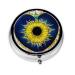 Cartoon Heart Sunround Pill Box 3 Compartment Round Pill Box Organizer Portable Travel Pill Box for Traveling.