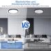 Modern Black LED Ceiling Lamp - 18W Cold White Light for Bathroom Kitchen & Living Room (2-Pack) - Buy Online on GoSupps.com
