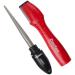 Darlac Tungsten and Diamond Sharpener 2-in-1 Garden Tool Sharpener with Tungsten Block for Damaged Steel and Diamond for Fine Blades Red 2-in-1 Tungsten and Diamond Sharpener