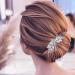 Dervivea Wedding Bridal Hair Comb Rhinestone Leaf Hair Combs Gold Pearl Side Comb Headpiece Bridesmaids Leaf Hair Comb Decorative Hair Accessories for Women and Girls Headdress - Buy Online on GoSupps.com