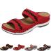 LASULEN Dundert Sandals Dundert Cross Sandals Marolil Sandals Dundert Leather Orthopedic Arch Support Sandals 7 Red