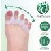StepHarmony Toe Spacers for Bunion Relief & Toe Realignment - One Size Fits All - White - Buy Online on GoSupps.com