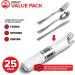 Pre Rolled Plastic Silverware Set (25 Pack) - Disposable Cutlery for Parties, Weddings, Thanksgiving - Heavy Duty Utensils with Napkins - Individually Wrapped - Buy Online on GoSupps.com
