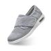 ERLESEN Diabetic Shoes for Women Velcro Shoes for Men Extra Wide Widths Edema Shoes for Swollen Feet Adjustable Elderly Shoes for Foot Pain Relief 7 X-Wide Grey