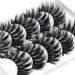 Icycheer 3D Mixed Artificial Eyelashes | Long Thick Fluffy Doll Lashes for Dramatic Cosplay - Full Strip Makeup (72 Couples) - Buy Online on GoSupps.com