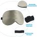 PATIKIL 100% Natural Silk Sleep Mask - Adjustable Cooling Blackout Eye Cover for Side Sleeping | Travel Essentials for Women & Men | Khaki - Buy Online on GoSupps.com