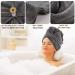 Buy Kinhwa XL Microfiber Turban Towel - Quick-Drying Super Absorbent Hair Towel for Long Hair (2-Pack Gray 70x30 cm) - Buy Online on GoSupps.com