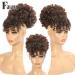 Fayasu Blonde Afro Puff Drawstring Ponytail with Faux Bangs - Short Curly Hair Extensions for Black Women (2/33) - Buy Online on GoSupps.com