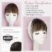RUWISS Clip in Fringe - 100% Human Hair Wispy Bangs with Temples for Daily Wear - Dark Brown - Buy Online on GoSupps.com