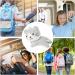 Shop Kawaii Cat Plush Key Pendant - Cute Cartoon Mini Cat Keychain Soft Plush Figure Toys in Light Gray & White - Buy Online on GoSupps.com