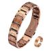 JECANORI 2 x lymph drainage copper magnet hardship for men copper bracelet with ultra-high magnets (3500 Gauss) adjustable bracelet with distance tools and jewelry-gift box 2 x copper