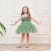 Miipat Baby Girl Tulle Sleeveless Princess Party Dress with Headband | Green | 3-4 Years - Buy Online on GoSupps.com