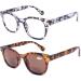 Bifocal Reading Glasses - Lightweight Fashion Sun Readers for Men Women - 1.5 Black Tortoise + Brown Tortoise - Buy Online on GoSupps.com