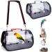 Pet Birds Bag Lightweight Bird Carrier PVC Transparent Travel Cage Foldable Ventilation Pet Bird Travel Backpack Breathable Bird Travel Cage Portable Travel Bird Cage with Perch Wooden Stick (red) - Buy Online on GoSupps.com