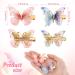 12PCS 3D Butterfly Hair Clips for Girls | Glitter Decorative Plastic Snap Clips for Women - Buy Online on GoSupps.com