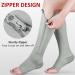 Ailaka Compression Socks with Zipper - 15-20 mmHg Medical Knee Socks for Men & Women | Open Toe Varicose Veins Edema & Recovery | Large/X-Large (3 Pairs) - Gray - Buy Online on GoSupps.com