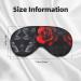 Red Rose & Black Leaves Print Unisex Eye Mask | Soft Comfortable Light-Blocking Sleeping Mask for Travel & Relaxation - Buy Online on GoSupps.com