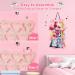 Baby Girl Headband Holder Organizer - Heart-Shaped Velvet Hangers - Light Pink - 12x21 Inch - Buy Online on GoSupps.com