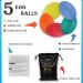 GOZATO Hand Exercise Balls 5-Pack - Occupational Therapy Kit for Grip Strength - Arthritis Pain Relief - Stress Relief Oval - Buy Online on GoSupps.com