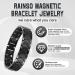 Rainso Stainless Steel Black Magnetic Bracelet for Men - Arthritis Pain Relief | Perfect Father's Day Gift for Fitness Enthusiasts - Buy Online on GoSupps.com