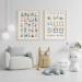 Rabano Art 2 Set Children's Room Learning Posters | ABC & Numbers DIN A3 | Fun Educational Wall Decor for Kids' Rooms | Childrens Room Decoration & Boho Murals - Buy Online on GoSupps.com