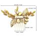 Emerald Green Crystal Leaf Bridal Side Comb - Wedding Hair Accessory for Women & Girls - Buy Online on GoSupps.com