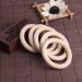 Maxtonser 5pcs 70mm Baby Wooden Teething Rings - Natural DIY Jewelry Crafts Necklace & Bracelet - Buy Online on GoSupps.com