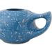 Ceramic Neti Pot Premium Handcrafted Durable Dishwasher Safe 225 Ml. (7.6 FL Oz) Capacity - Blue Matte - Buy Online on GoSupps.com