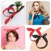 Lusofie Black Red Polka Dot Headband Set - Cute Bow Wire Bandana Headwrap for Women and Girls - Buy Online on GoSupps.com