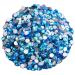 Jollin Glue Fix crystals Flat back Road stones glass glittering stones nail art gemstones round diamond gems SS20 576PCs aquamarine from aquamarine from SS20 576PCs